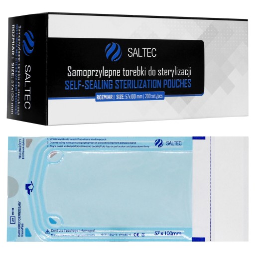SALTEC TOREBKI FOLIOWO-PAPIEROWE DO STERYLIZACJI 57X100 200SZT