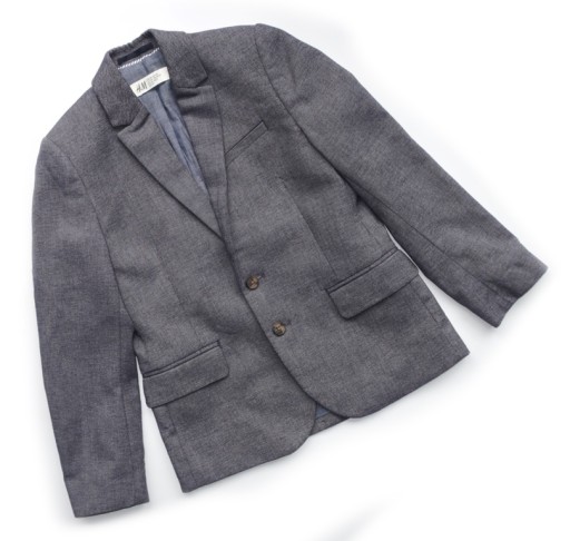 H&M 7-8 128 GRANATOWA SZARA MARYNARKA CHŁOPIĘCA MŁODZIEŻOWA CASUAL