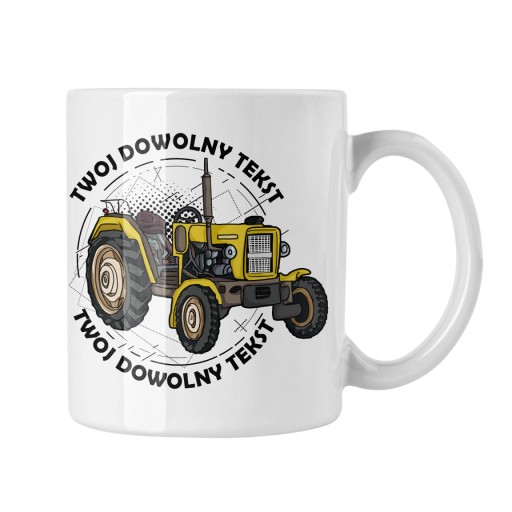 KUBEK PREZENT UPOMINEK TRAKTOR ROLNIK TWOJE NAPISY