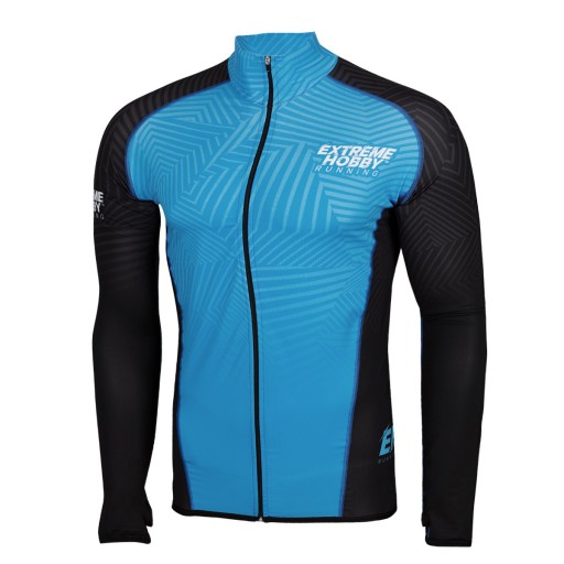 Bluza do biegania Extreme Hobby biegowa męska CALEIDOSCOPE 2XL NIEBIESKI