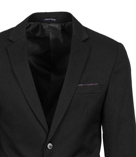 MARYNARKA MĘSKA CZARNA WIZYTOWA ELEGANCKA CASUAL TURECKA BIZNESOWA SLIM 62