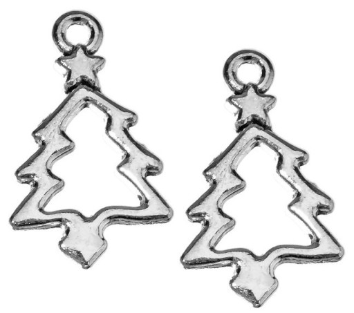 ZAWIESZKI CHARMS CHOINKI 8szt ŚWIĄTECZNA CHOINKA ŚWIĘTA ZAWIESZKA WISIOREK