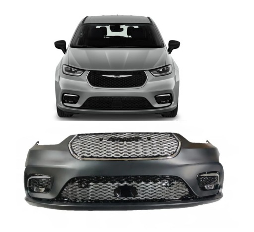 CHRYSLER PACIFICA 2021-2024 ZDERZAK PRZEDNI PDC KOMPLETNY GRILL + LISTWY