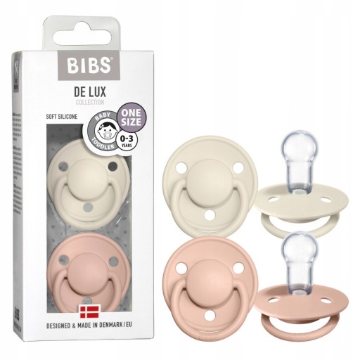 BIBS DE LUX SMOCZEK USPOKAJAJĄCY 0-36 SILIKON 2PAK