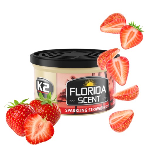 K2 FLORIDA SCENT SPARKLING STRAWERRY ZAPACH ODŚWIEŻACZ SAMOCHODOWY W PUSZCE
