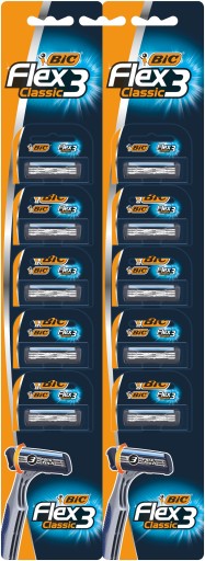 10x Maszynka do golenia BIC Flex 3 Classic karta