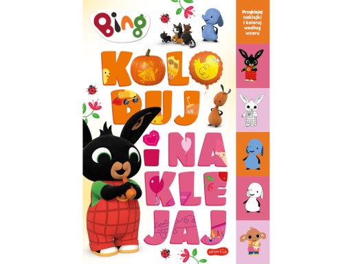 Kolorowanka dla dzieci Koloruj i naklejaj 2 Bing