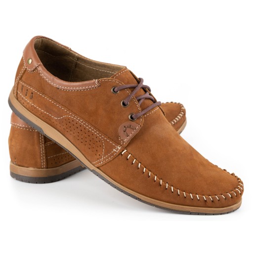 Buty Męskie skórzane mokasyny 875 camel 49