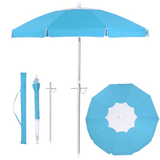 SKŁADANY PARASOL OGRODOWY, REGULOWANY PARASOL PLAŻOWY NA BALKON