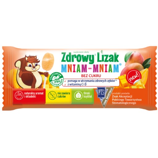 ZDROWY LIZAK Mniam-Mniam na Odporność MANGO 1 szt dla Dzieci od 3 roku