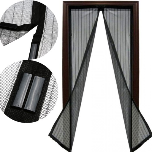 MOCNA MOSKITIERA NA DRZWI BALKONOWE MAGNETYCZNA Z MAGNESEM 80x210 210x100cm