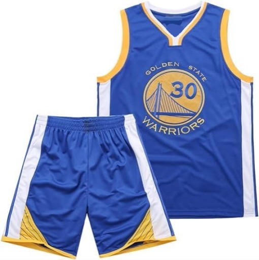 KOSZULKA NBA GOLDEN STATE WARRIORS STEPH CURRY NIEBIESKA 30 + SPODENKI