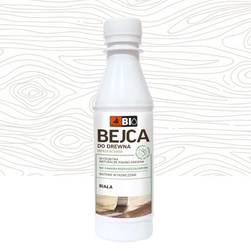 Bejca dekoracyjna do drewna BIAŁA 200ml DRAGON BIO