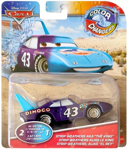 MATTEL CARS AUTA ZMIENIA KOLOR KRÓL DINOCO KING CC