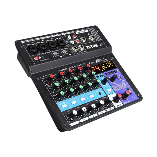 Professional Audio Mixer Sound 6 Channel Digital
