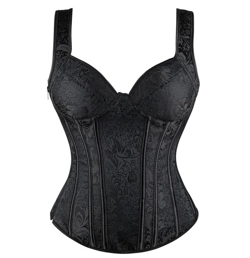 Elegancki gorset wyszczuplający modelujący gotycki zamek stringi, 7XL