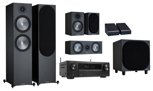 MONITOR BRONZE 500 KINO 7.1 ATMOS DENON AVR-X1700H