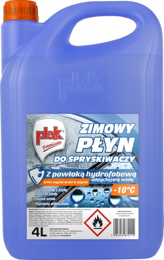 PLAK PREMIUM - HYDROFOBOWY PŁYN ZIMOWY DO SPRYSKIWACZY -10°C - 4L