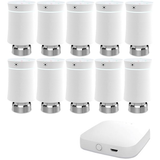 Głowica Termostatyczna Zigbee TUYA 10X +Brama HUB