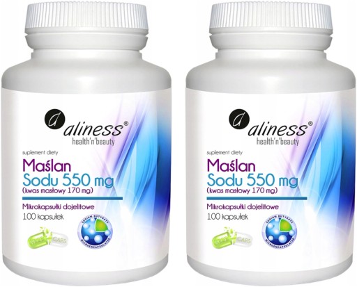 2x ALINESS MAŚLAN SODU KWAS MASŁOWY JELITA 100K