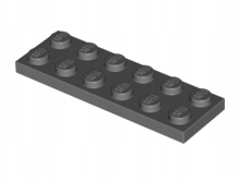 LEGO Ciemnoszara płytka 3795 2x6 4211002 10szt