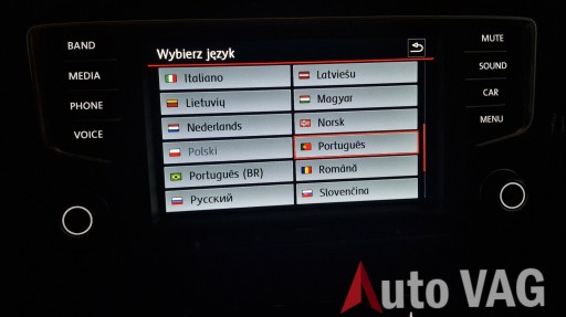 Konwersja USA-EU VW , Polskie Menu, Mapa