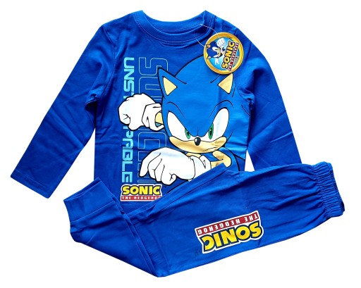 PIŻAMA SONIC CHŁOPIĘCA KOSZULKA SPODNIE DRES JEŻ