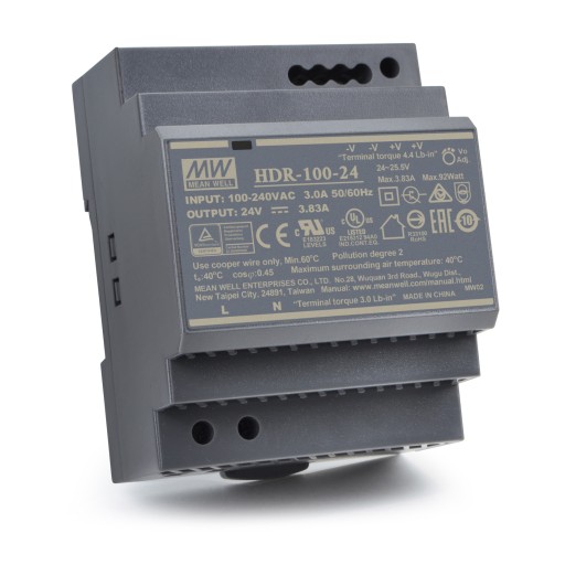 Zasilacz 24V na szynę DIN TH35 100W Mean Well HDR