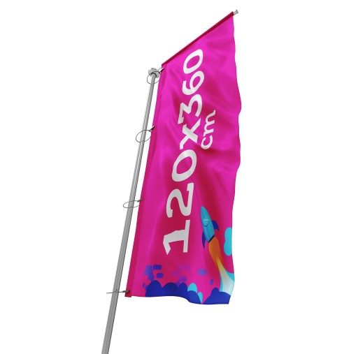 FLAGA 120x360 cm REKLAMOWA FIRMOWA FLAGI REKLAMOWE