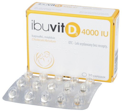 IBUVIT D3 4000 j.m. Lek witamina D3 30 kapsułek