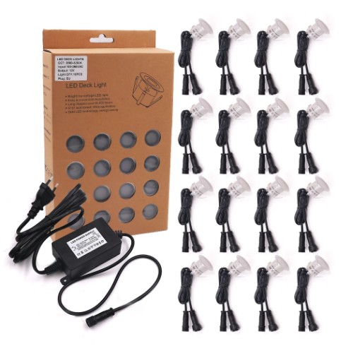 OŚWIETLENIE OGRODOWE WPUSZCZANE 16 X 12V MINI REFLEKTOR LED