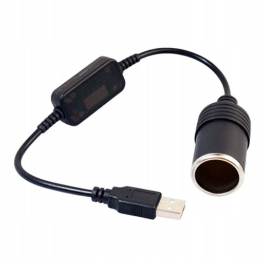 ADAPTER KONWERTER USB GNIAZDO ZAPALNICZKI 12V