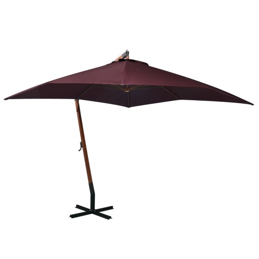 PARASOL OGRODOWY SKŁADANY NA SŁUPKU SOLIDNY NA TARAS OGRÓD BALKON 3x3 m