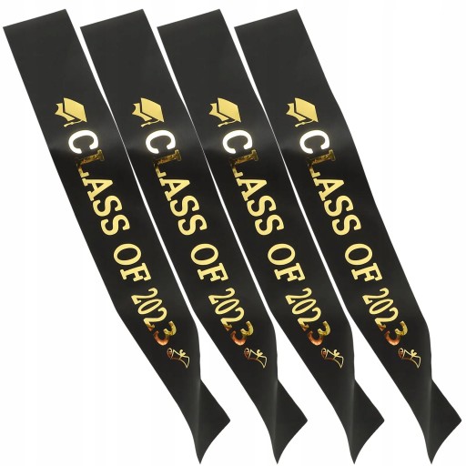 Klasa 2023 Sash Graduation Straps Rekwizyty 4 szt