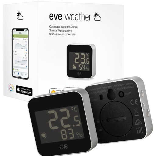 Eve Elgato Weather monitor pogodowy temperatura ciśnienie wilgotność Thread