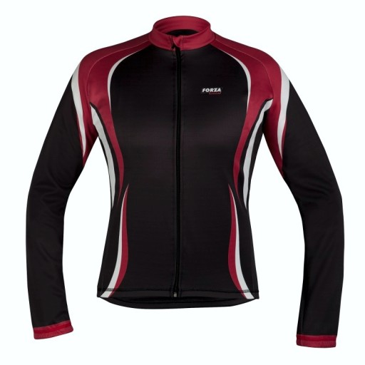 BLUZA KOLARSKA JESIEŃ ZIMA FORZA SPORT MAROON M