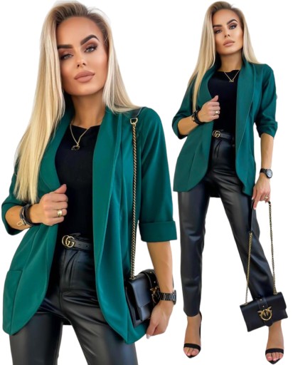 Modna DAMSKA MARYNARKA stylowy żakiet blezer cudowne kolory