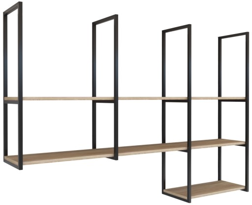 Industrialne półki, regały wiszące, Spawane, LOFT Reqube NEXTC223 176cm