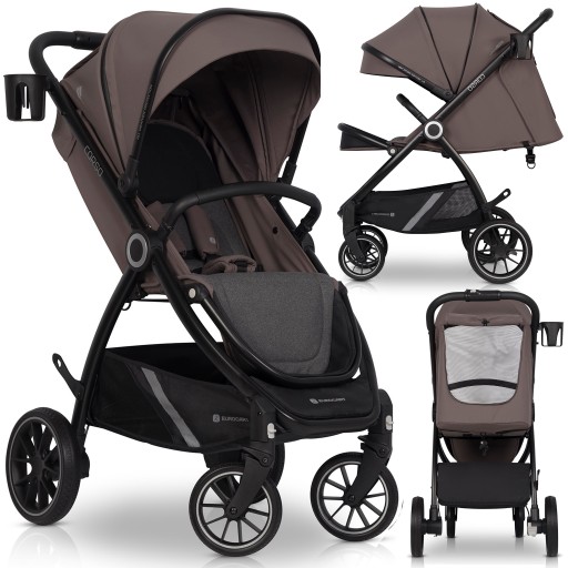 WÓZEK SPACEROWY CORSO LEKKI KOMPAKTOWY DUŻE KOŁA 0-22KG + AKCESORIA FOLIA