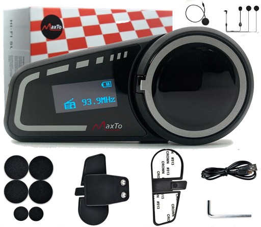 Interkom Motocyklowy MaxTo M2C DO 6 KASKÓW LCD