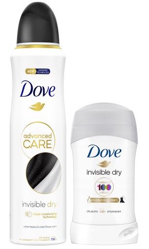 Dove Antyperspirant INVISIBLE DRY spray + sztyft