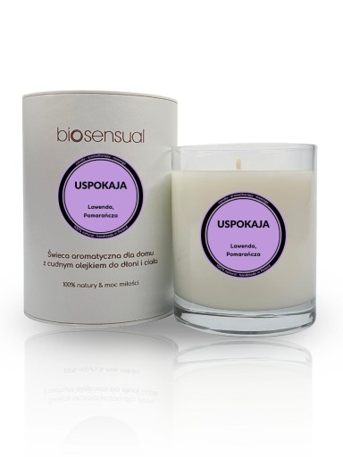 Świeca do masażu naturalna olejki USPOKAJA 200g