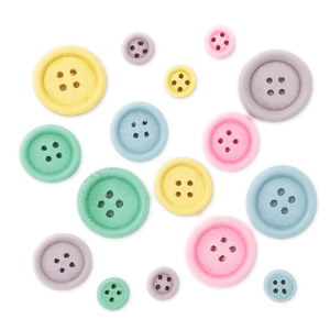 Guziki drewniane mix pastel 30szt CEGU-015 Dalprin