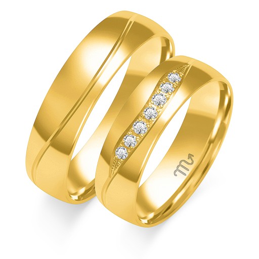 ZŁOTE OBRĄCZKI ŚLUBNE PRÓBA 585 DIAMENT M.JOPEK