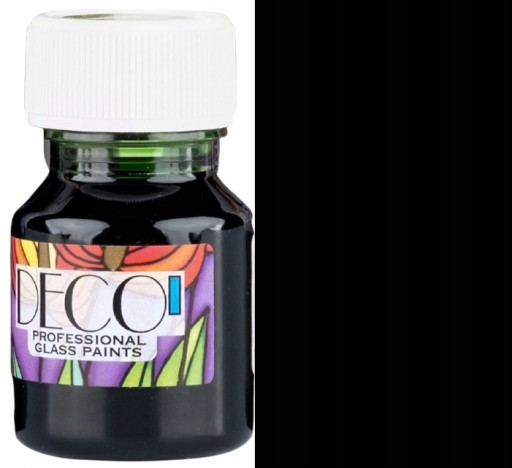 WITRAŻOWA FARBA DO SZKŁA Renesans Deco 30ml CZARNY
