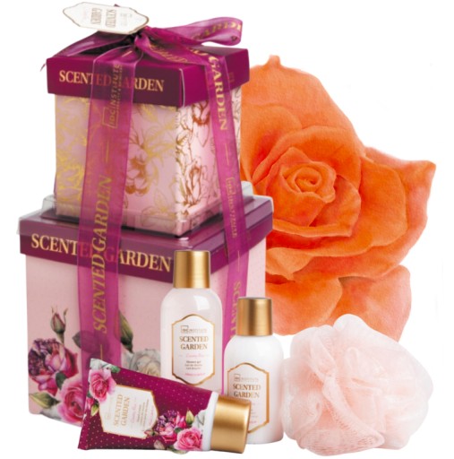 RÓŻANY ZESTAW DO CIAŁA AROMAT KWIATÓW DOUBLE BOX