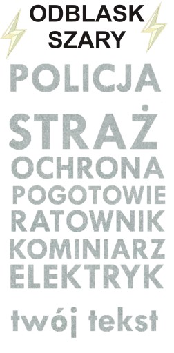 NAPRASOWANKA PRASOWANKA ODBLASKOWA STRAŻ OCHRONA MEDYK POGOTOWIE INNE 15CM