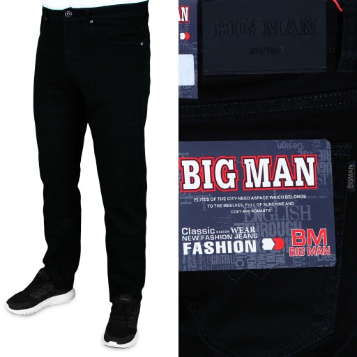 SPODNIE MĘSKIE JEANSOWE CZARNE W32 L32 W 84-86 cm