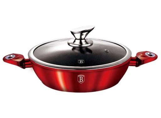 GARNEK GRANITOWY 32CM BERLINGER HAUS RED METALLIC LINE BH-1264