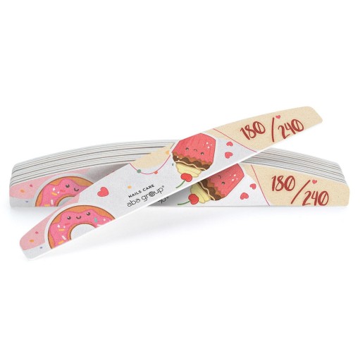 Pilnik do Paznokci Półksiężyc 180/240 Limitowane Nails Care Cookies 10 szt